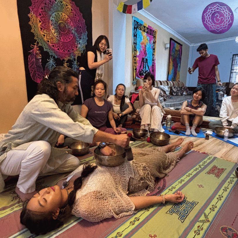 Group sound healing practice