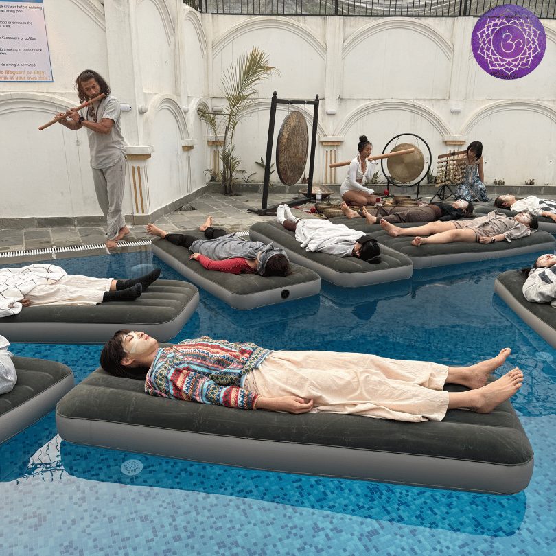 Class gathered for a healing session