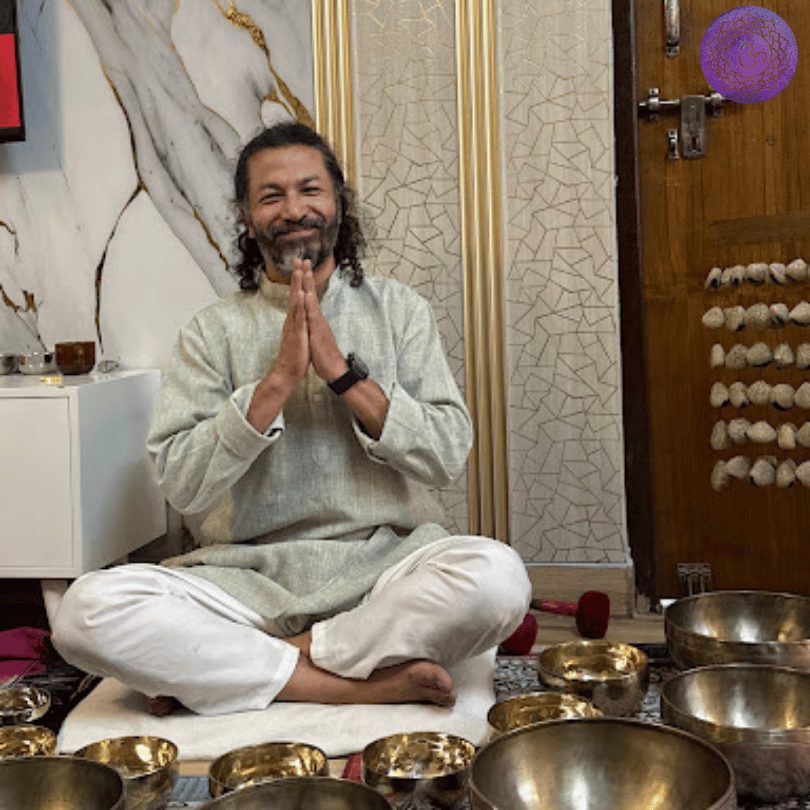 Master Amit during a healing practice